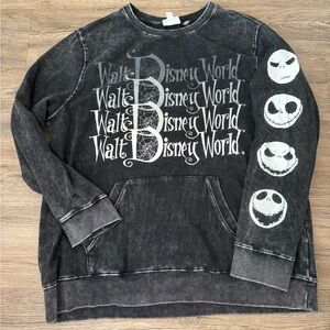Disney World Nightmare Before Christmas Black Crewneck